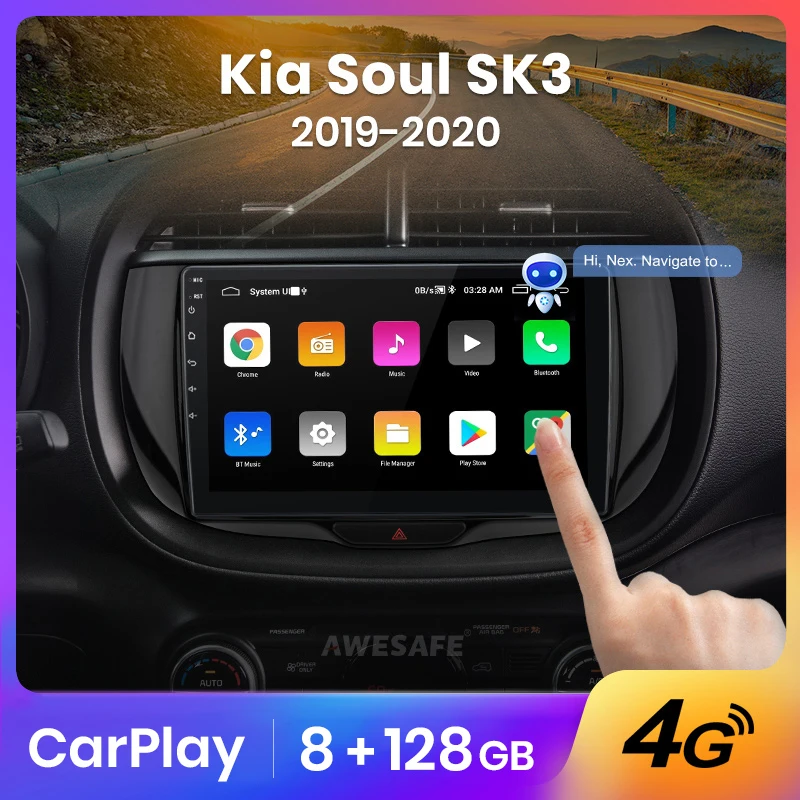 Автомагнитола AWESAFE PX9 для Kia Soul SK3 2019 2020 мультимедийный видеоплеер с GPS No 2 din Android 10 0