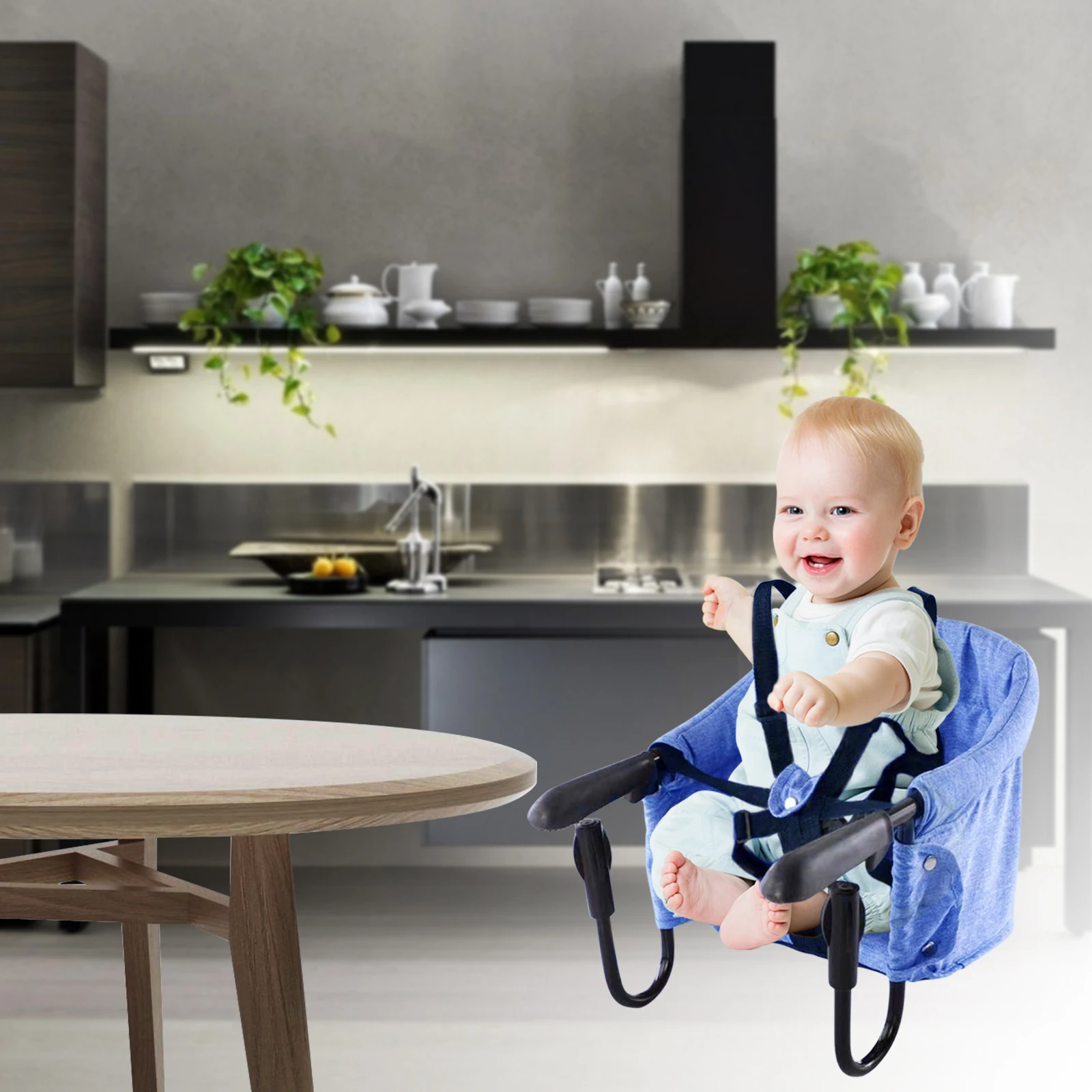 With Back Storage Bag Dining High Chairs For Babies And Todd