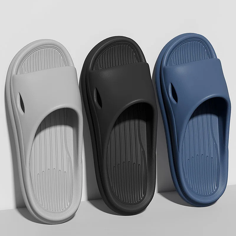 

Шлепанцы на платформе для мужчин и женщин, мягкие сандалии-слайды, Эва, Нескользящие, для пляжа, летняя обувь для ванной комнаты