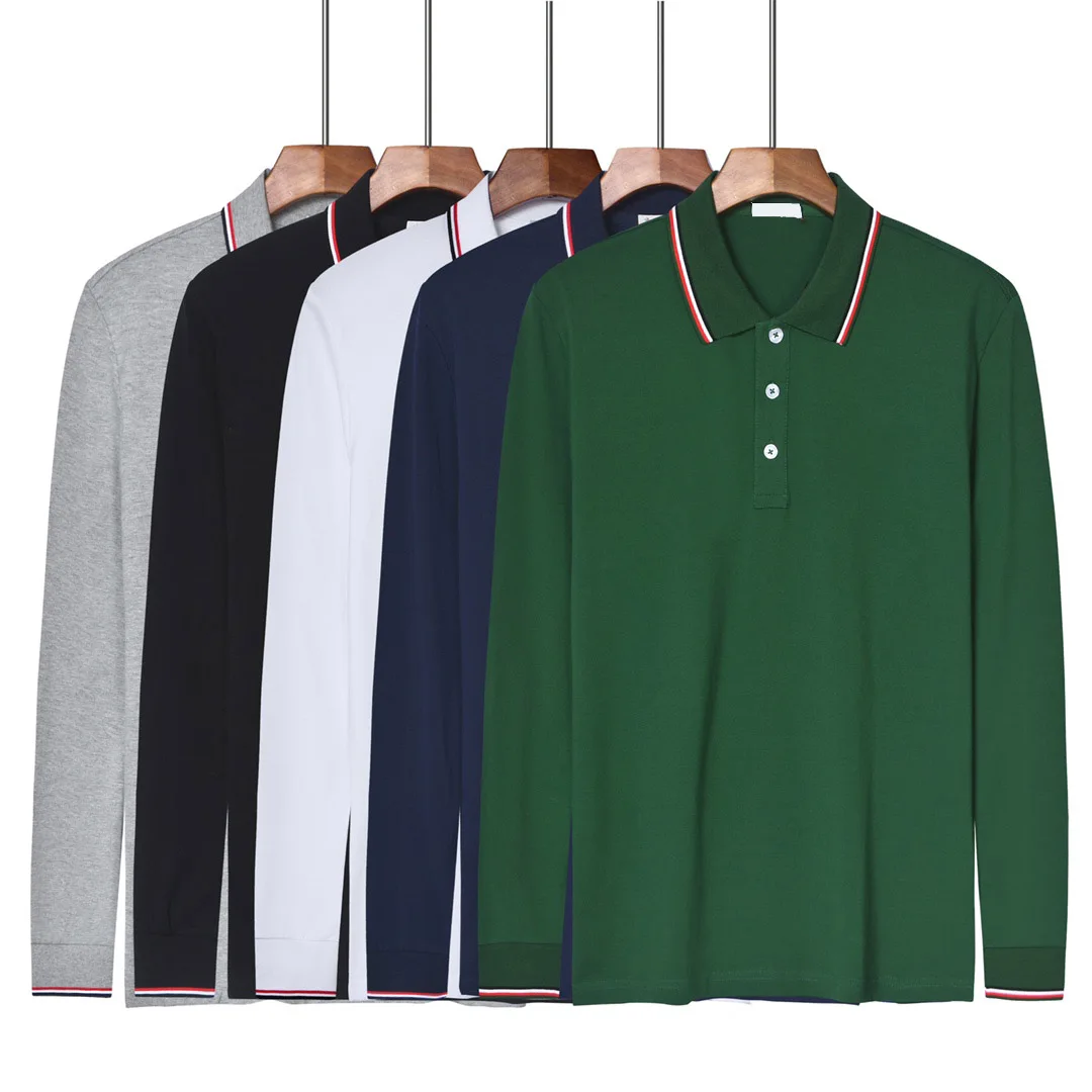 

The new men's color-coded business casual long-sleeved Polo shirt for fall 2022 is stylish and easy to wear M-XXL