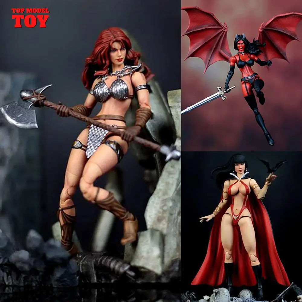 Statue Vampire Beauty Red Sonja Purgatori Vampirella 6'' Action Figure Model For Fans Gift