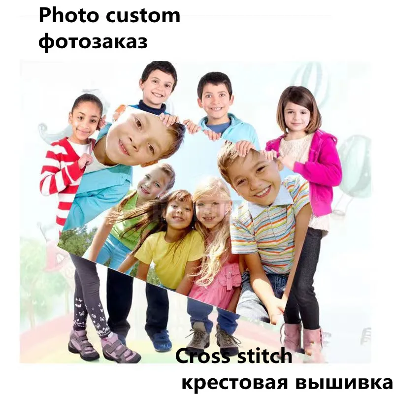 

Набор для вышивки «сделай сам», Набор для вышивки крестиком на холсте с фото и принтом на заказ, 11CT, полноразмерная вышивка, Детская свадьба, ...