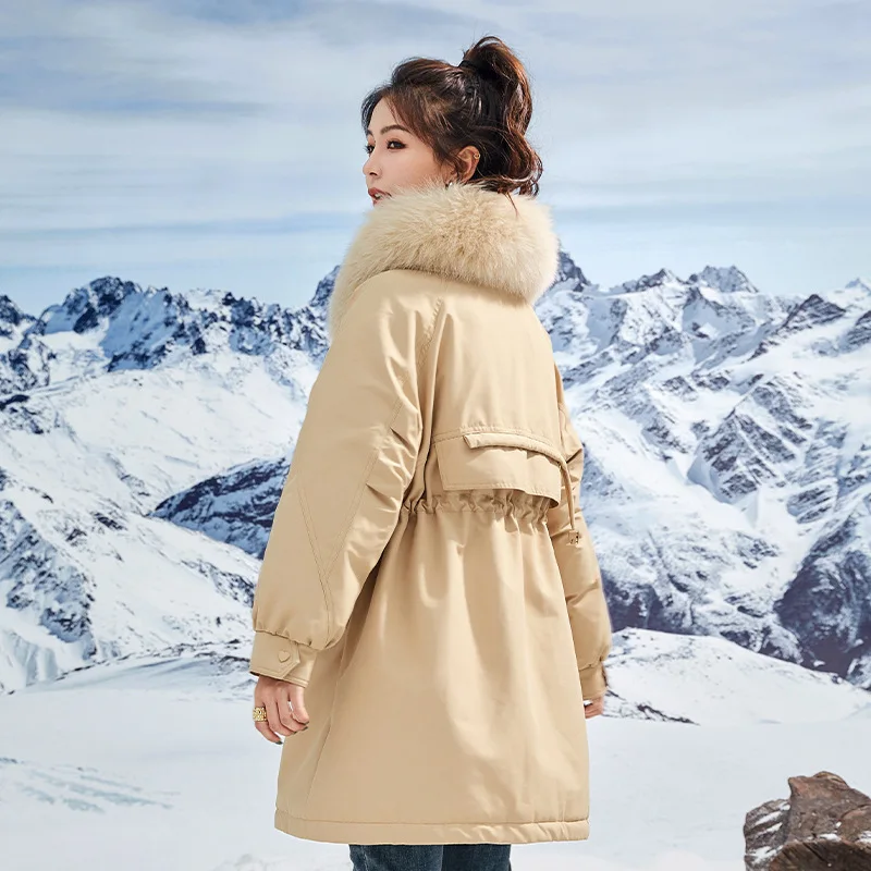 Down Jackets Women Winter Maternity Coats Widened Enlarged Parka Warm Medium Long Fox Fur Collar Eco-friendly Coat Snow Clothing enlarge