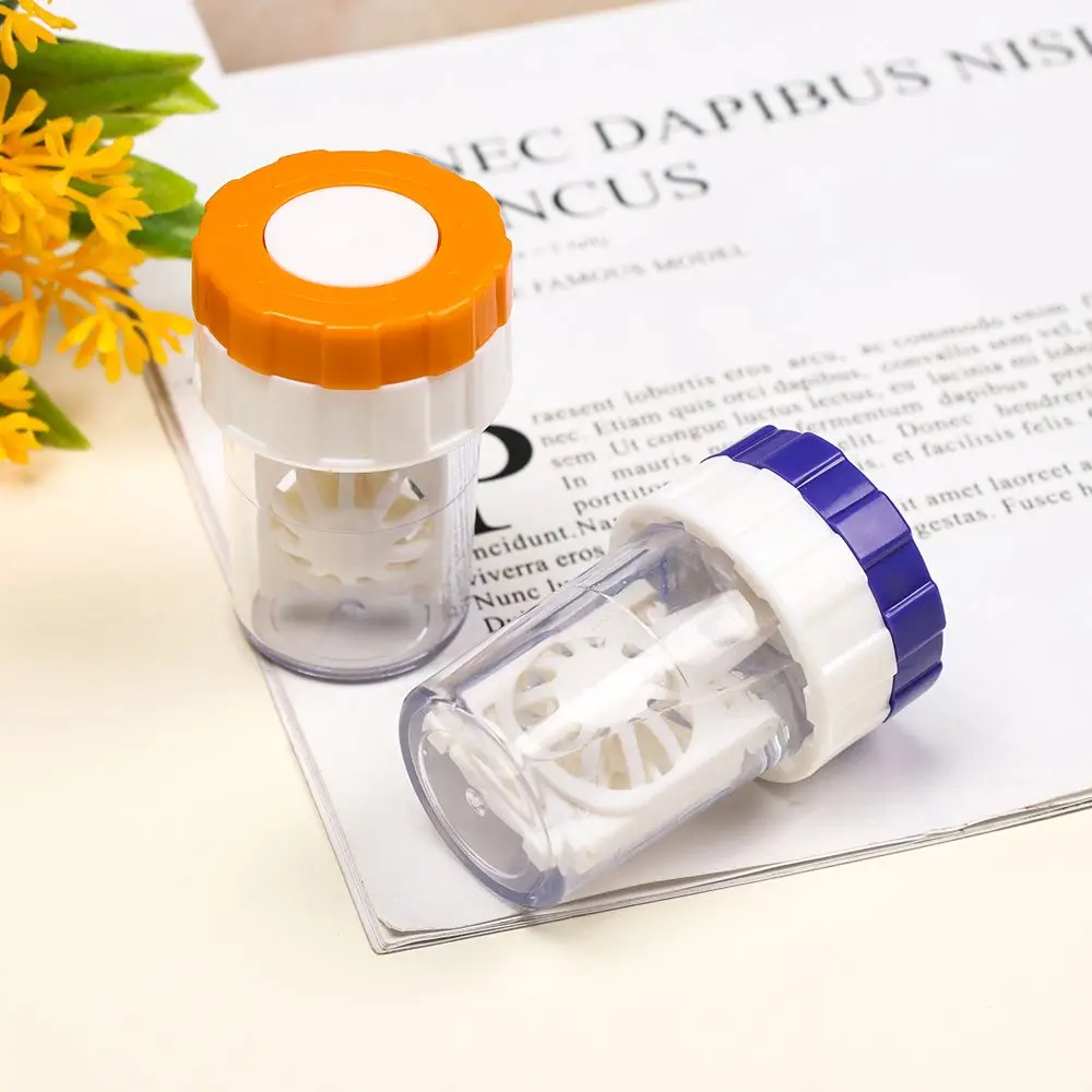 

New Portable Mini Plastic Contact Lens Case Soaking Box Travel Glasses Holder Candy Color