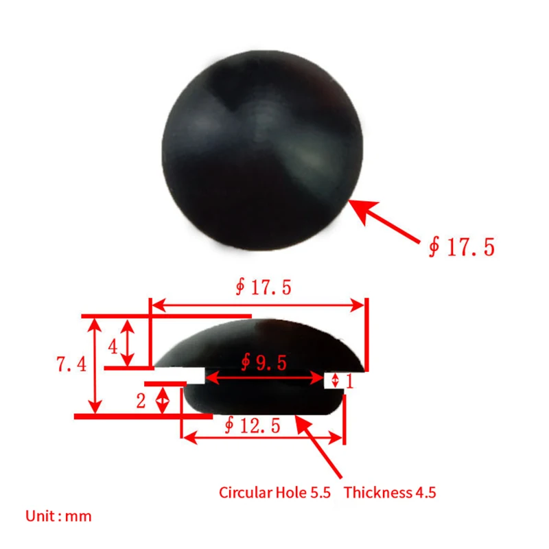 1-100 шт. 9 5 мм силиконовые резиновые заглушки с защелками уплотнительные торцевые