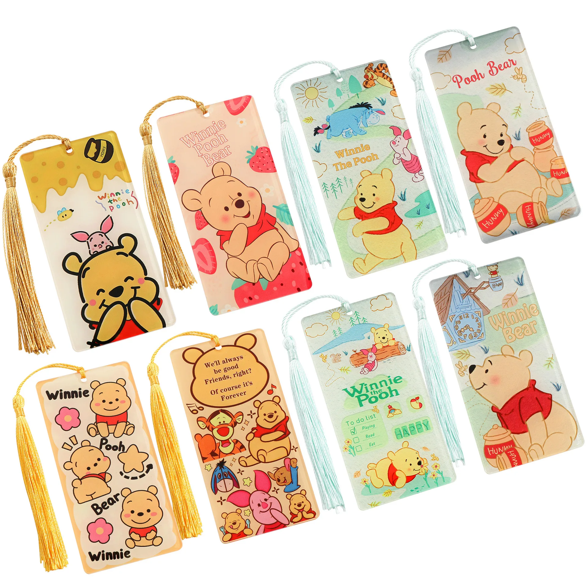 Закладка Disney Cute Winnie the Pooh — акриловая закладка с кисточкой и мультяшным узором