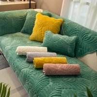 thickened plush sofa cover universal living room printing decoration combination sofa cushion anti slip furniture dust cover