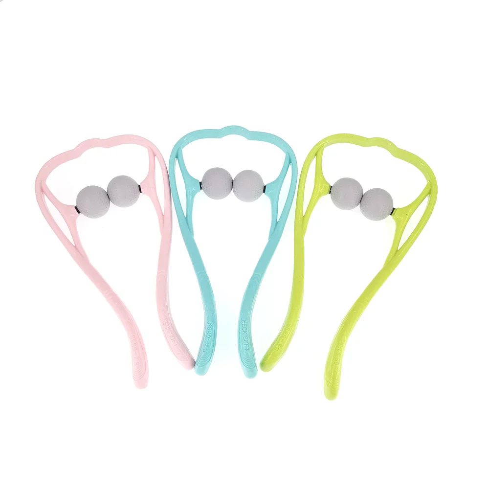 

Plastic Pressure Point Therapy Neck Massageador Massagem Relieve Hand Roller Neck Massager for Neck Shoulder Trigger Point