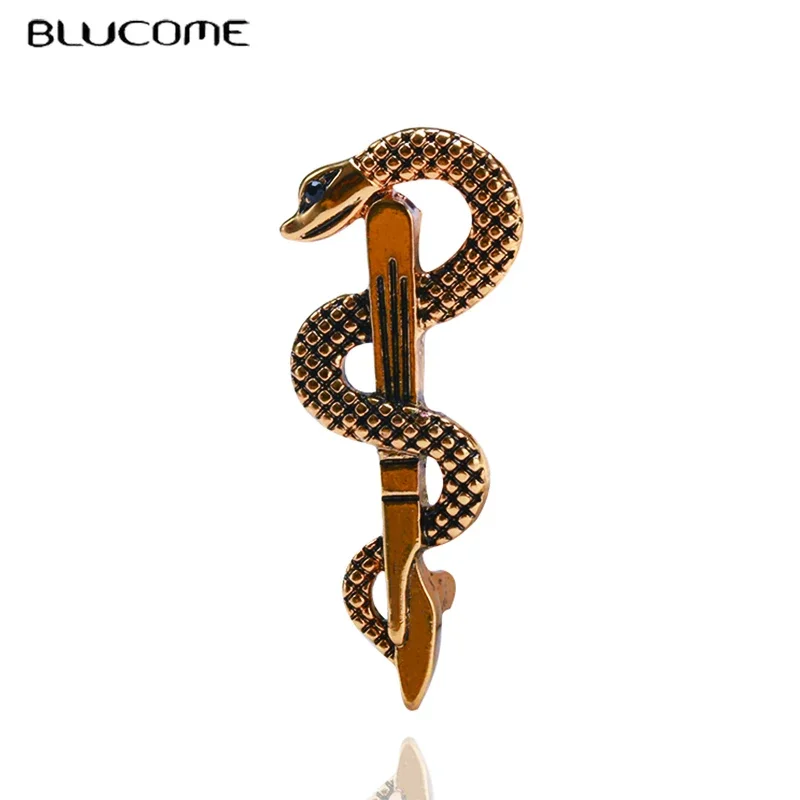 Blucome новейшие деревянные броши в форме дюбеля змеи для занятий спортом женщин