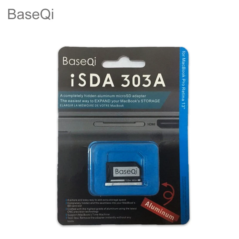 para Macbook Pro Retina13inch Year2013 2022 2022 Baseqi Adaptador de Cartão Micro sd de Alumínio Mac