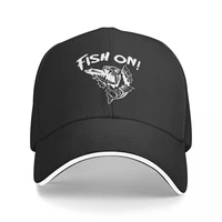 baseball cap men fishing fish on angry bass looking left fashion caps hats for logo asquette homme dad hat for men trucker cap