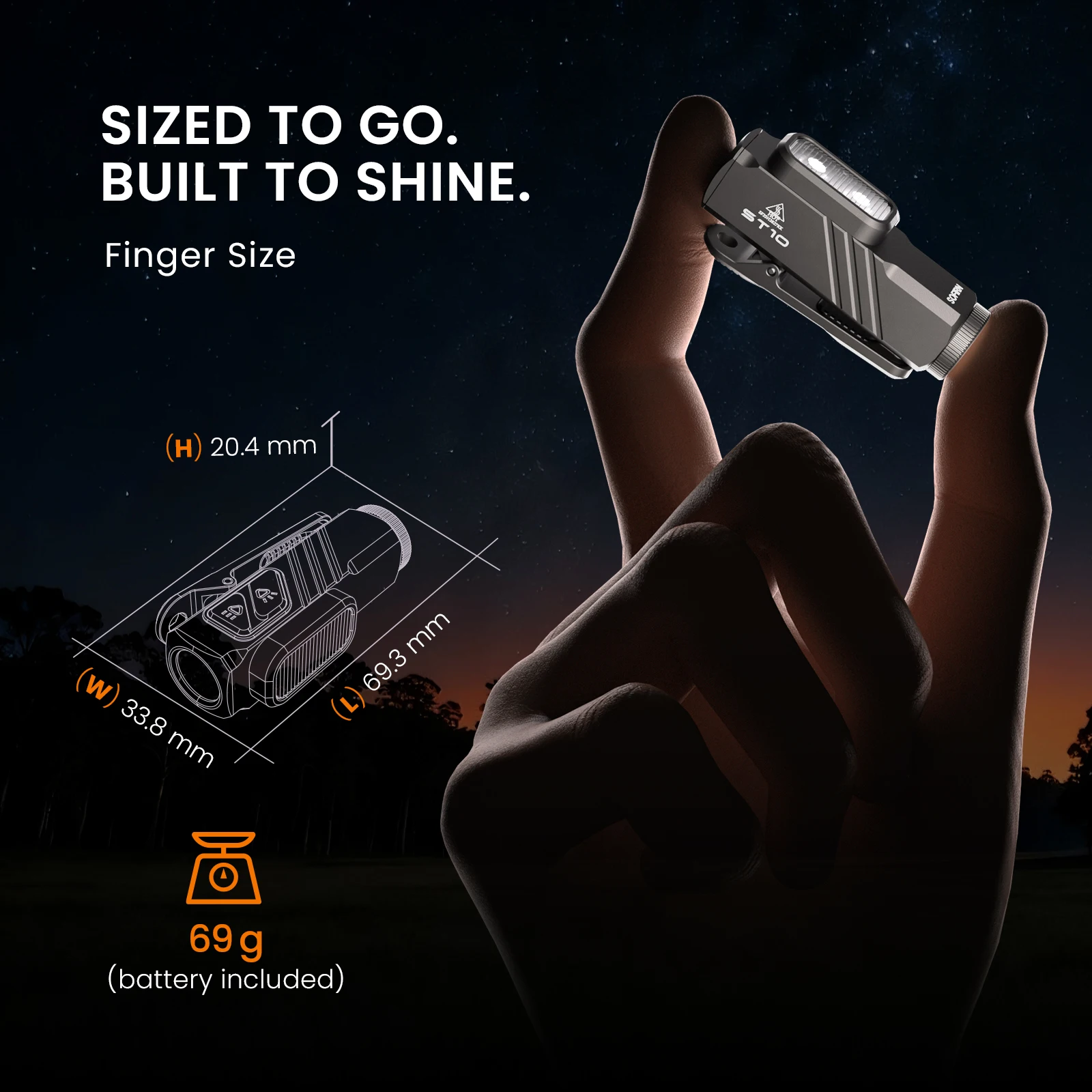 Фото Многофункциональный фонарь SOFIRN EDC Light ST10 1000LM с USB-C зарядкой, аккумулятором 14500, красным светодиодом 660 нм, клипсой и двойным переключателем №3