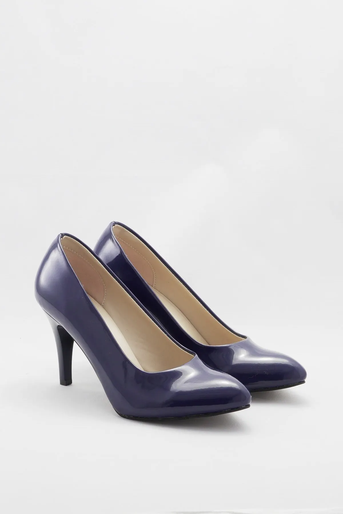 

Women's Fashion Handmade Navy Blue Lady Classic High Heels Shoes