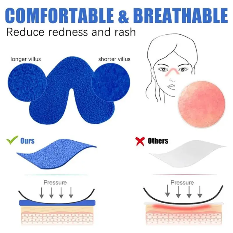 Фото Комфортные носовые подушечки ABWR-CPAP, 5 штук в упаковке, предотвращают дискомфорт в носу и покраснение кожи для улучшения сна с использованием аппаратов CPAP. №4