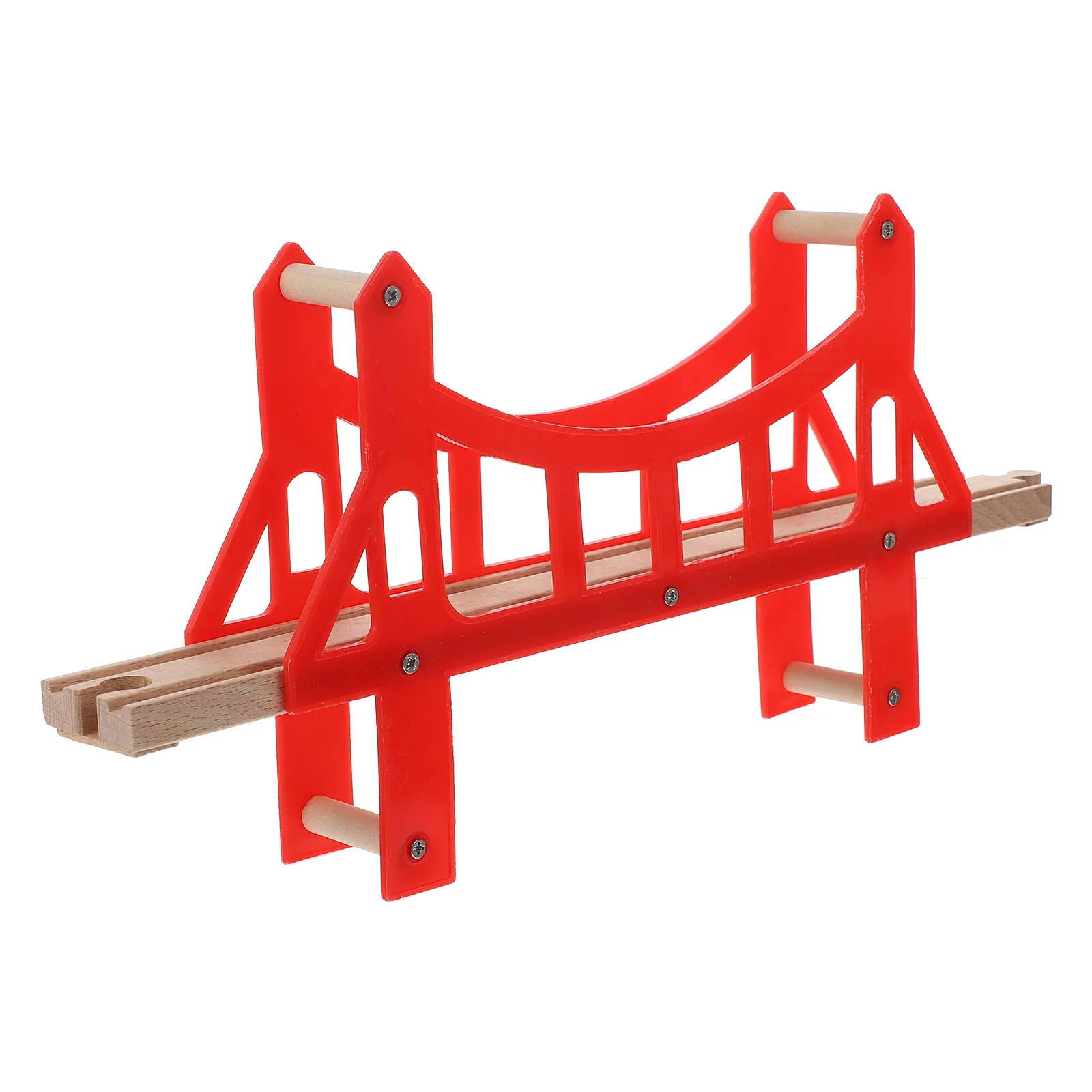 

Train Bridge Wooden Track Tracks Set Accessories Toy Railway Wood Assemble Lifting Rail Model Deluxe Ascending Brick Arch Toys