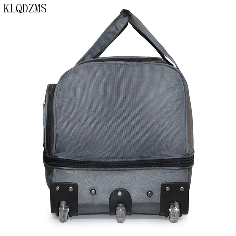 KLQDZMS Classic Oxford Cloth Travel Bag Trolley Bag Large-capacity 28-Inch Suitcase Men's Foldable 20-Inch Boarding Luggage