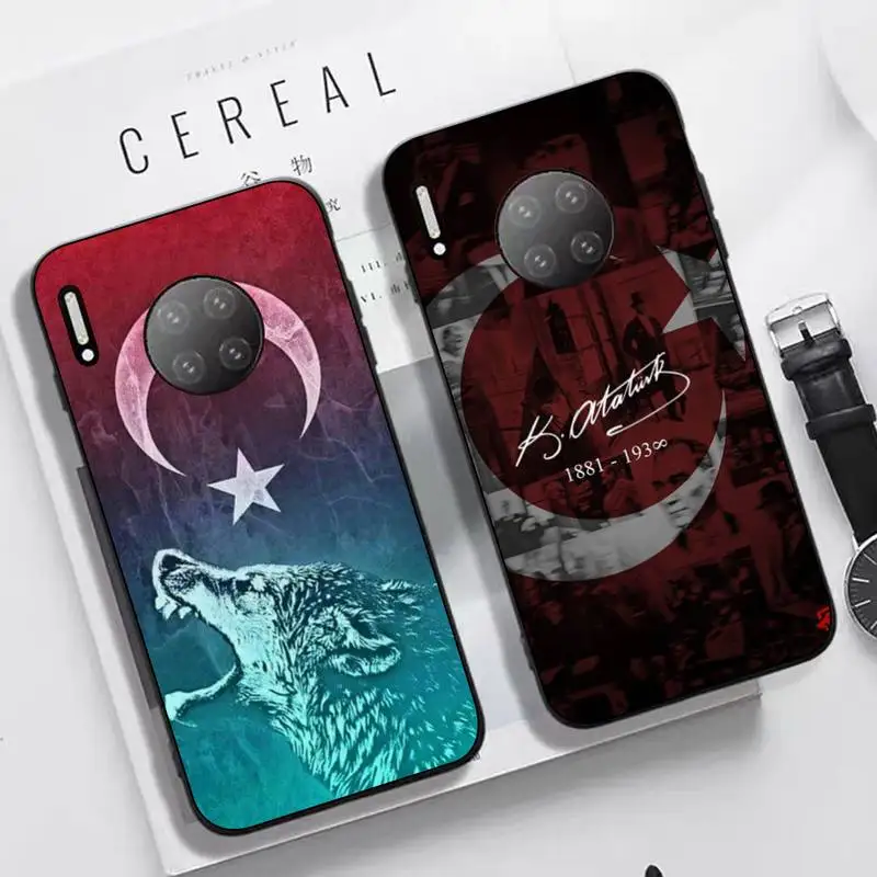 

Flag Turkey Istanbul Antalya mustafa Wolf Phone Case For Huawei Mate 10 20 30 40 50 lite pro Nova 3 3i 5 6 SE 7 pro 7SE