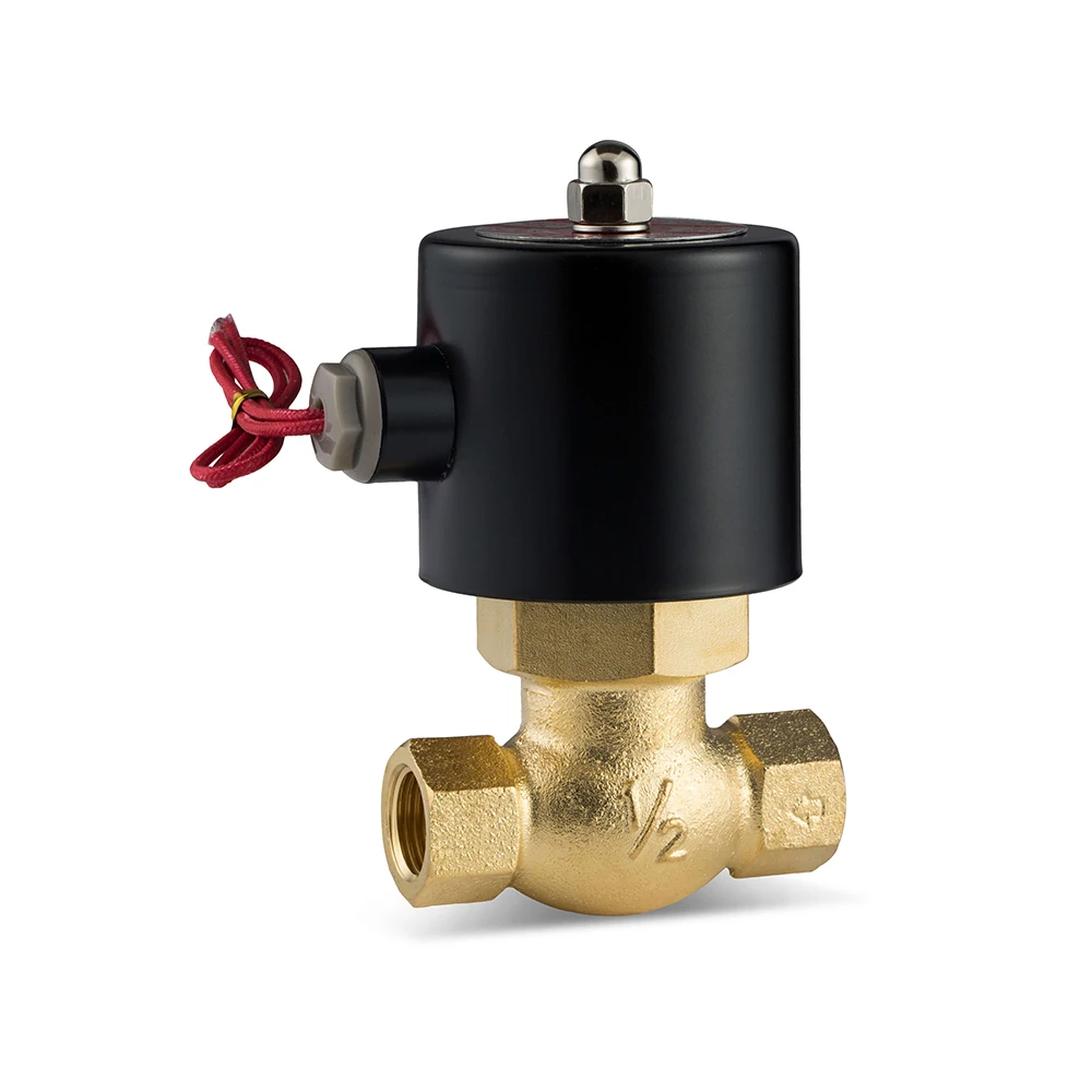 KP2L 1/2" 3/4" 1" 1 1/4" 2" Brass Steam Solenoid Valve DC12V 24V AC220V 110V Normally Opened |