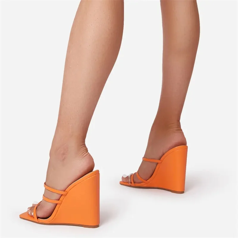 2023 Women Sandals Pumps Summer Fashion Open Toe High Heels Shoes Females Narrow Band Thick Heels 8/10cm Party Ladies Shoes