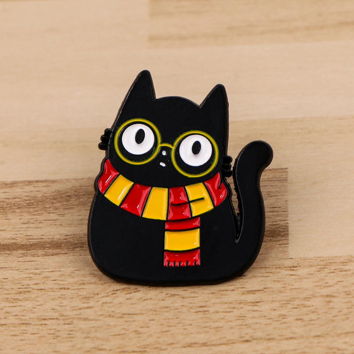 Эмалевые значки с черным котенком XMYLORT