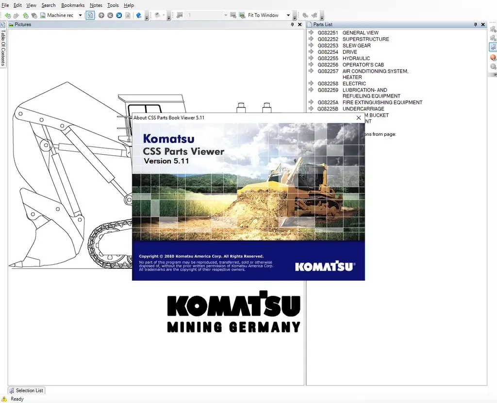 Фото AutoDVD Komatsu CSS [2024.06] Каталог деталей, WorkShop,Объявление и обслуживание, Полевая сборка №1