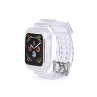 silicone strap for apple watch band 40mm 44mm 38mm transparent correa sport loop wrist for iwatch series 6 se 5 4 3 2 accesorios
