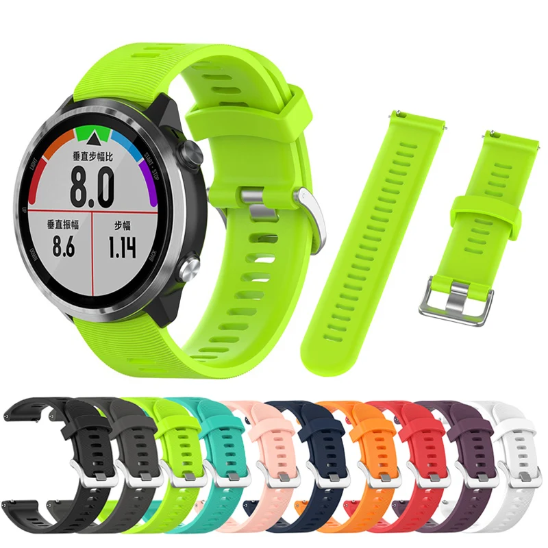 

20mm Watch Strap for Garmin Forerunner 245 245M 645 Smartwatch Replacement Silicone Wristband Garmin Venu Vivoactive3 Bracelet