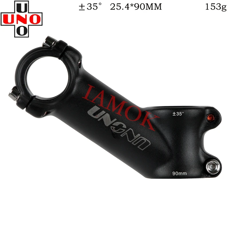 

UNO Bike Black/Silver Stem 35 Degree 60-135mm Stems 25.4/31.8x28.6mm Iamok Road Bicycle Parts