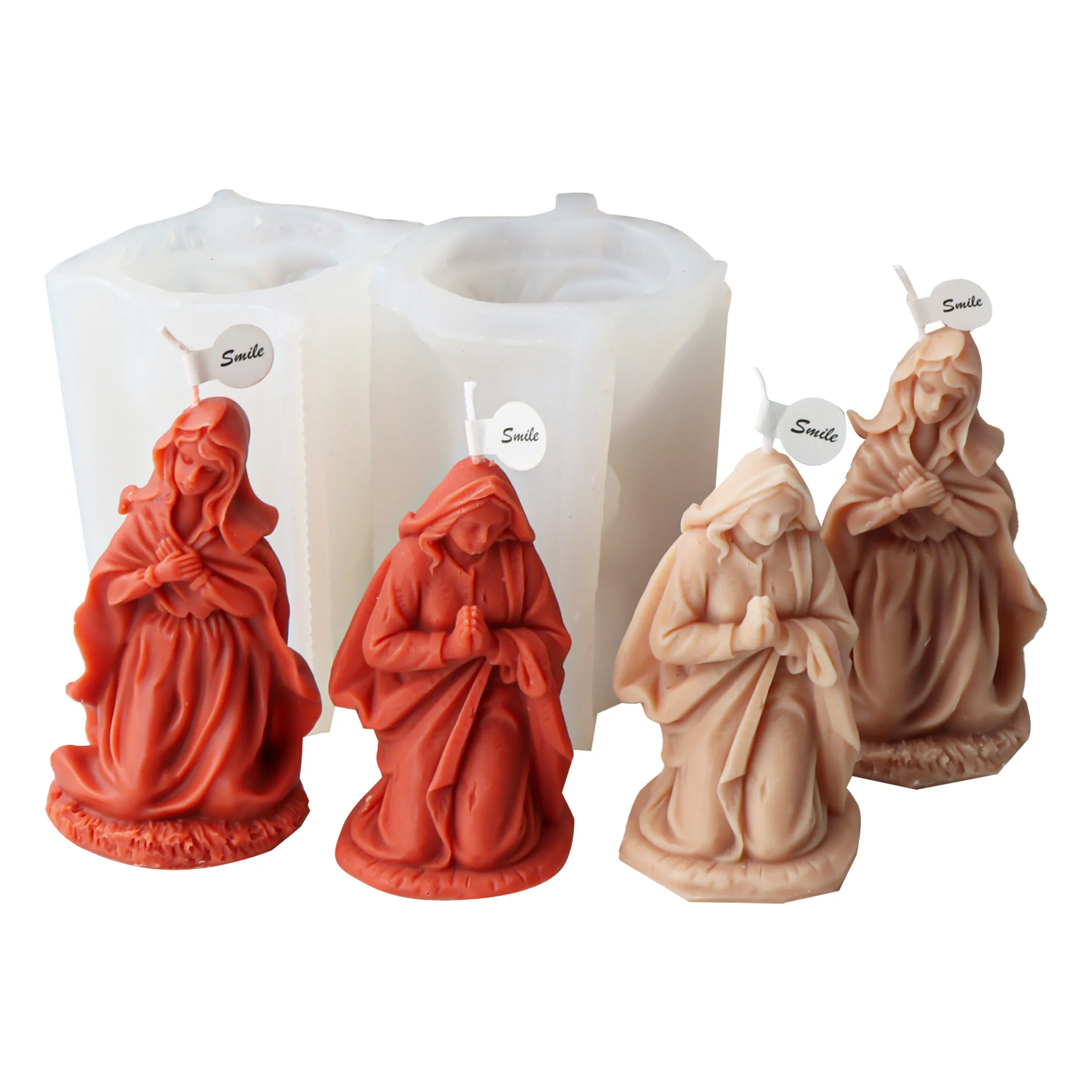 Форма для женских свечей на коленях и молитвах 3d-скульптура сделай сам пластырь