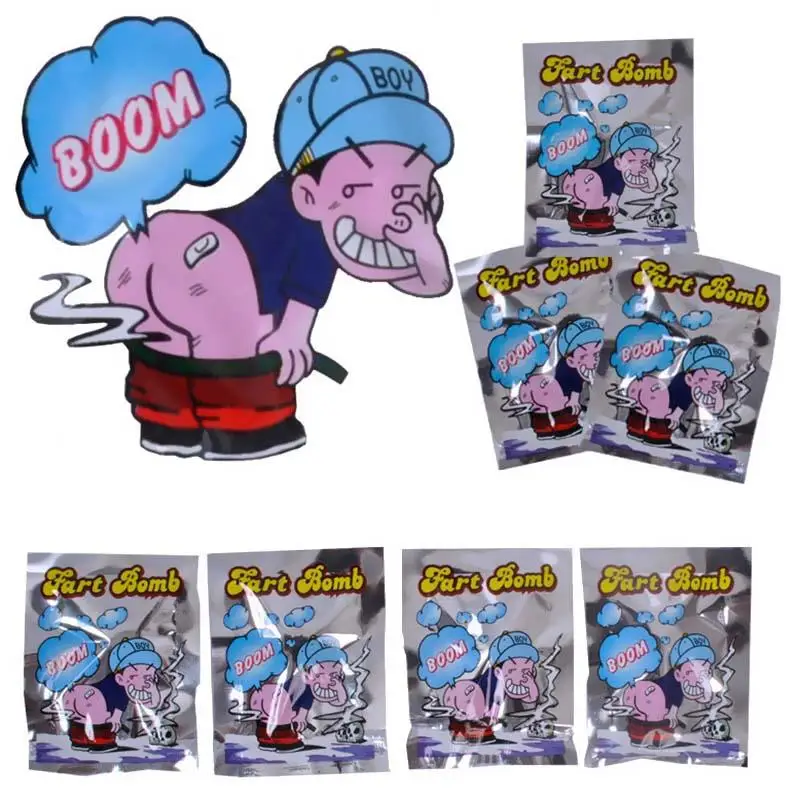 

2Pcs Funny Fart Bomb Bags Stink Bomb Explosion Smelly Shock Kids Children Gags Practical Jokes Fool Stink Fart Packages Odor