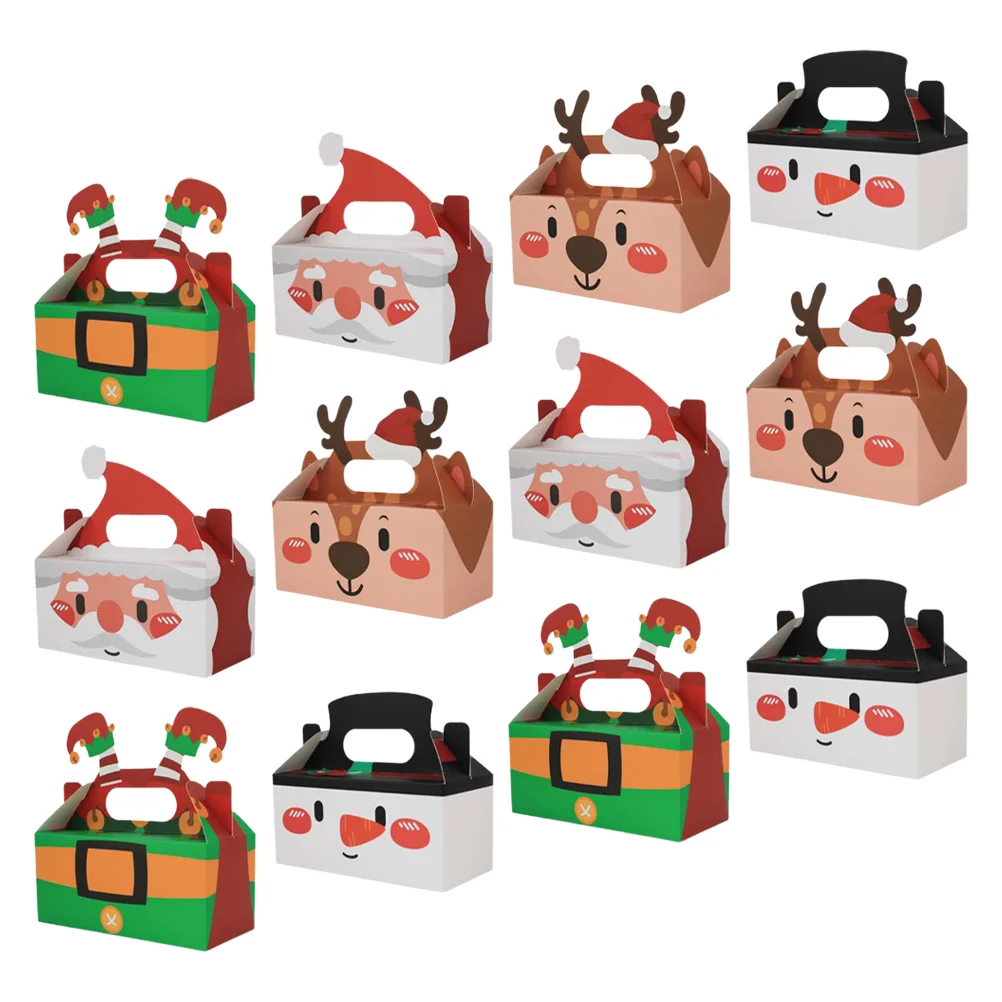 

Christmas Gift Box Paper Snack Bag Supplies Adorable Candy Cases Treats Bags Reusable Containers Party Goodies Wrapping