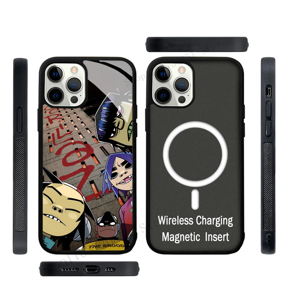 G-Gorillaz чехол для телефона сильный магнитный IPhone 15 14 13 Pro Max 11 12 Mini Alex зеркало Magsafe
