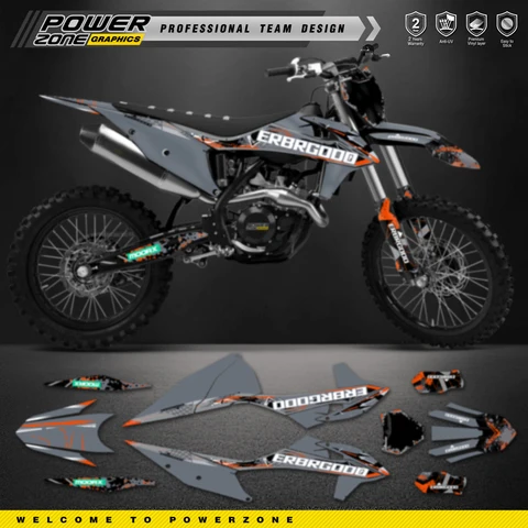 PowerZone для KTM EXC EXC-F 2020 2021 2022 2023 150 200 250 300 350 450 500 Комплект графических наклеек для 2019-2022 SX SXF 88