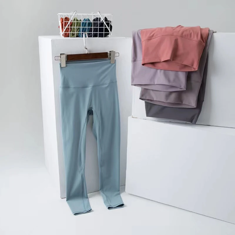 No Embarrassment Line Yoga Pants Women's Fitness Leggings High Waist Anti-Curling Jogging Pants Seamless Sports Leggings