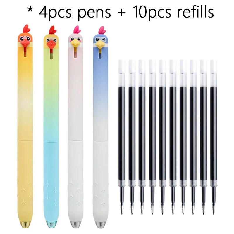 

Набор гелевых ручек с дизайном попугая и цыпленка