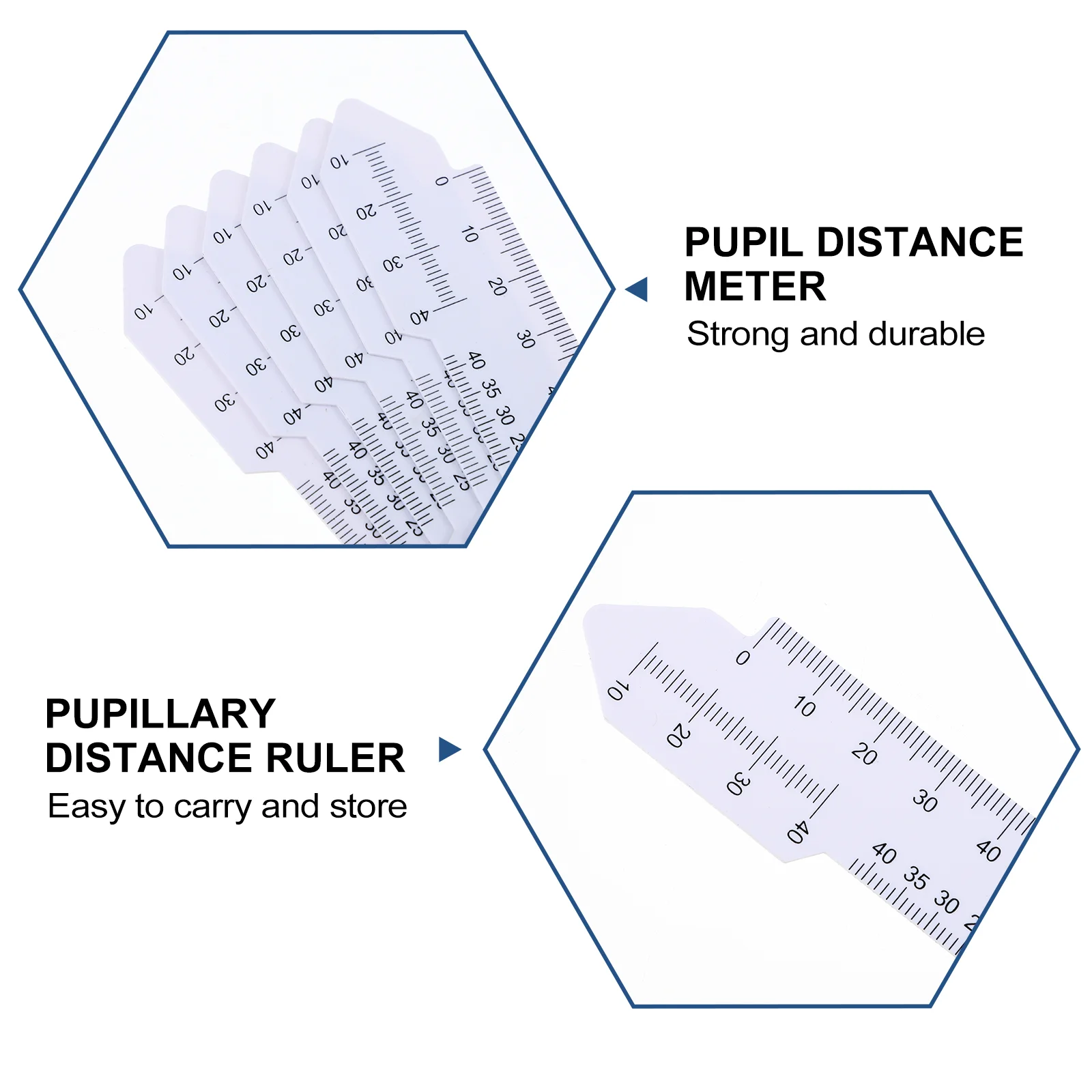 6-шт офтальмологические инструменты зеркало для глаз пупиллярная линейка
