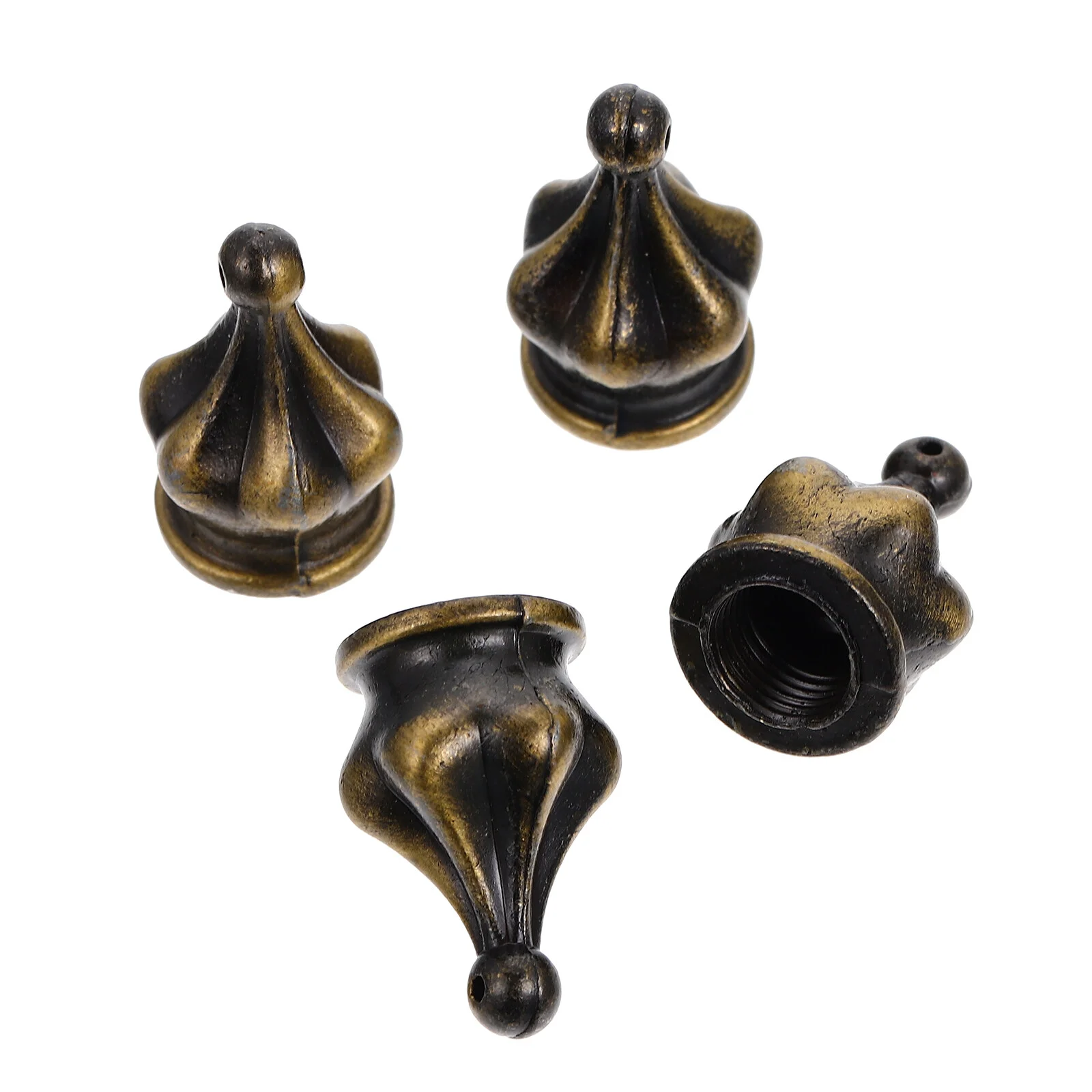 

4 Pcs Knob Lamp Shade Light Screw Caps Floor Lamp Shade Nut Lampshade Holder Decoration Zinc Alloy Vintage Shades