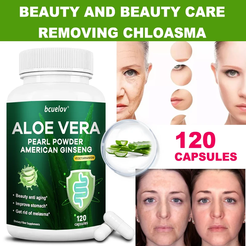 

Aloe Vera Veggie Capsules - Supports Healthy Digestion - Whitening, Anti-Wrinkle, Anti-Aging, Detox, Weight Loss & Fat Burning