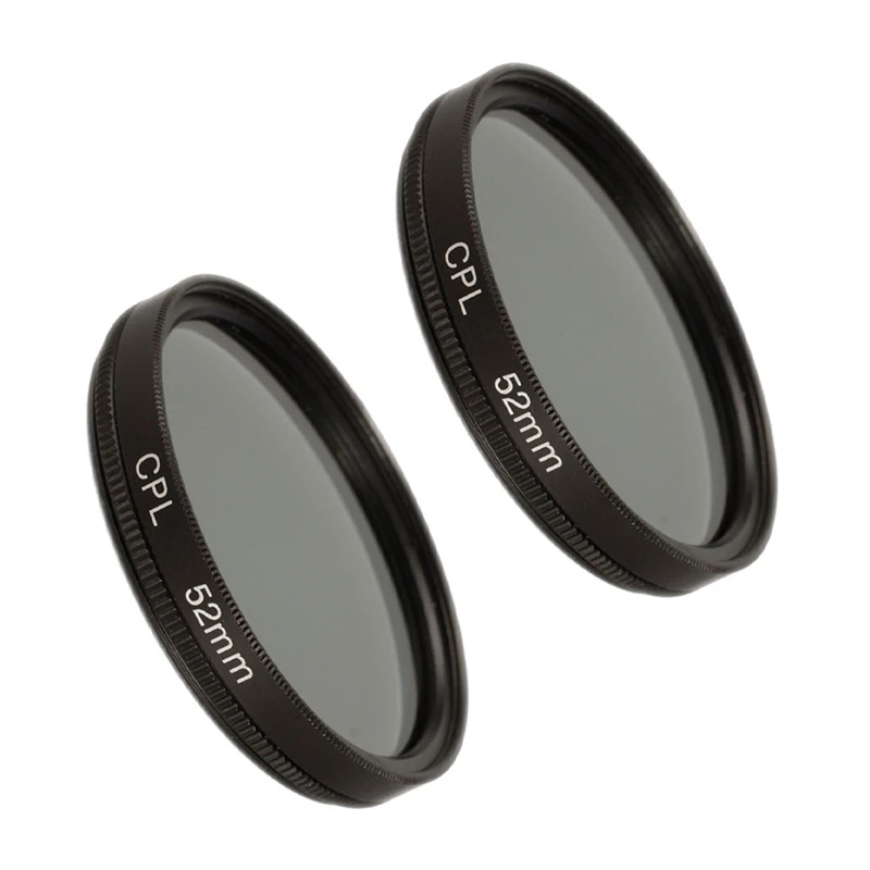 

2Pcs 52Mm Circular Polarising CPL Filter For Canon 650D 700D Nikon D3100 D3200 D3300