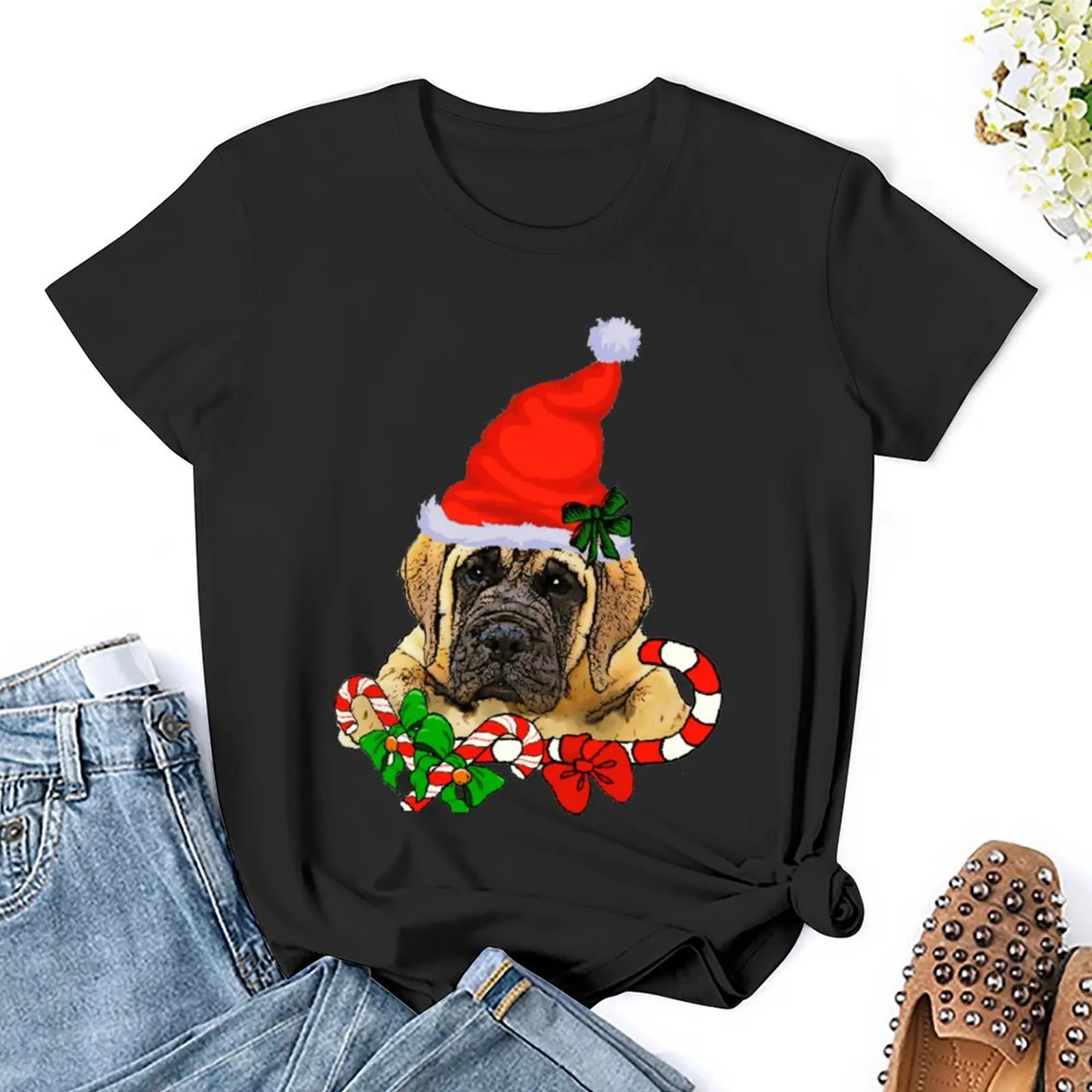 Женская футболка с надписью английский мастиф