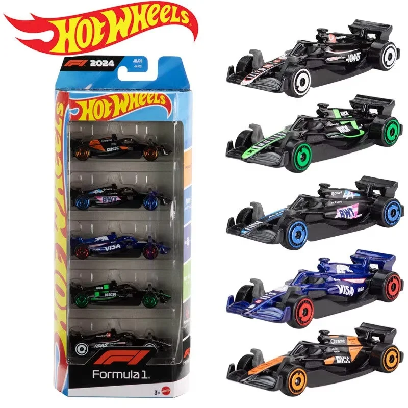 Фото Коллекционная модель Hot Wheels Formula 1 JLN11, 5 штук, масштаб 1/64, литой гоночный автомобиль из сплава, высококачественная работа, премиум-класс, подарок №3