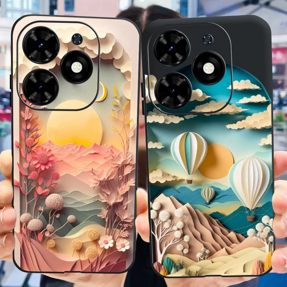 Для Infinix Hot 40i чехол X6528B Новая модная окрашенная Обложка мягкая силиконовая