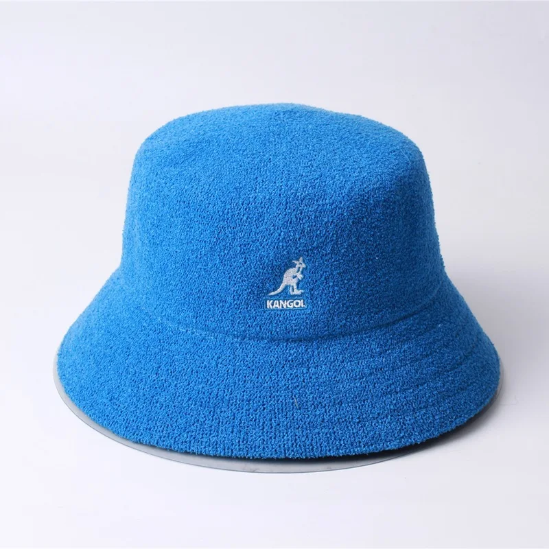 

2023 новая Корейская версия кенгуру Классическая вышитая полотенце Kangol сетчатая Рыбацкая шляпа плоская кепка для бассейна рыбацкие шляпы