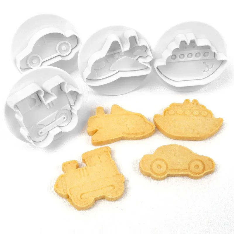 8 шт. автомобиль самолет поезд 3D кухонные аксессуары звездный плунжер резак для