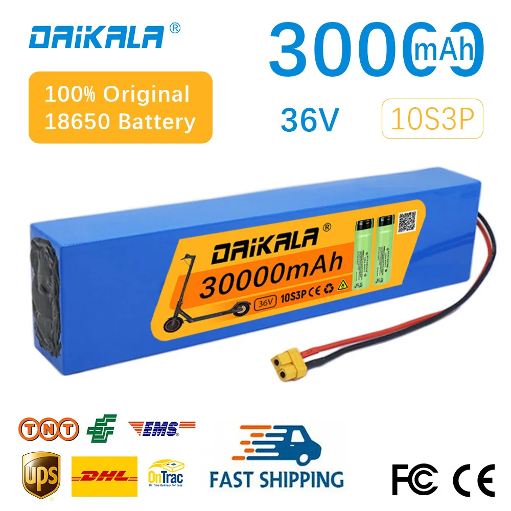 

18650 Lithium Battery 36V 10S3P 18650 Lithium Application For M365 Electric Scooter Bicycle Built-in Bms Electric Tools Battery