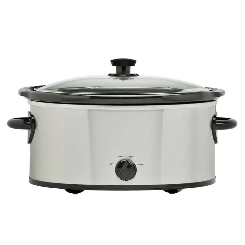 

Quart Oval Slow Cooker, Stainless Steel Finish, Glass Lid, Model # MS54100112168S