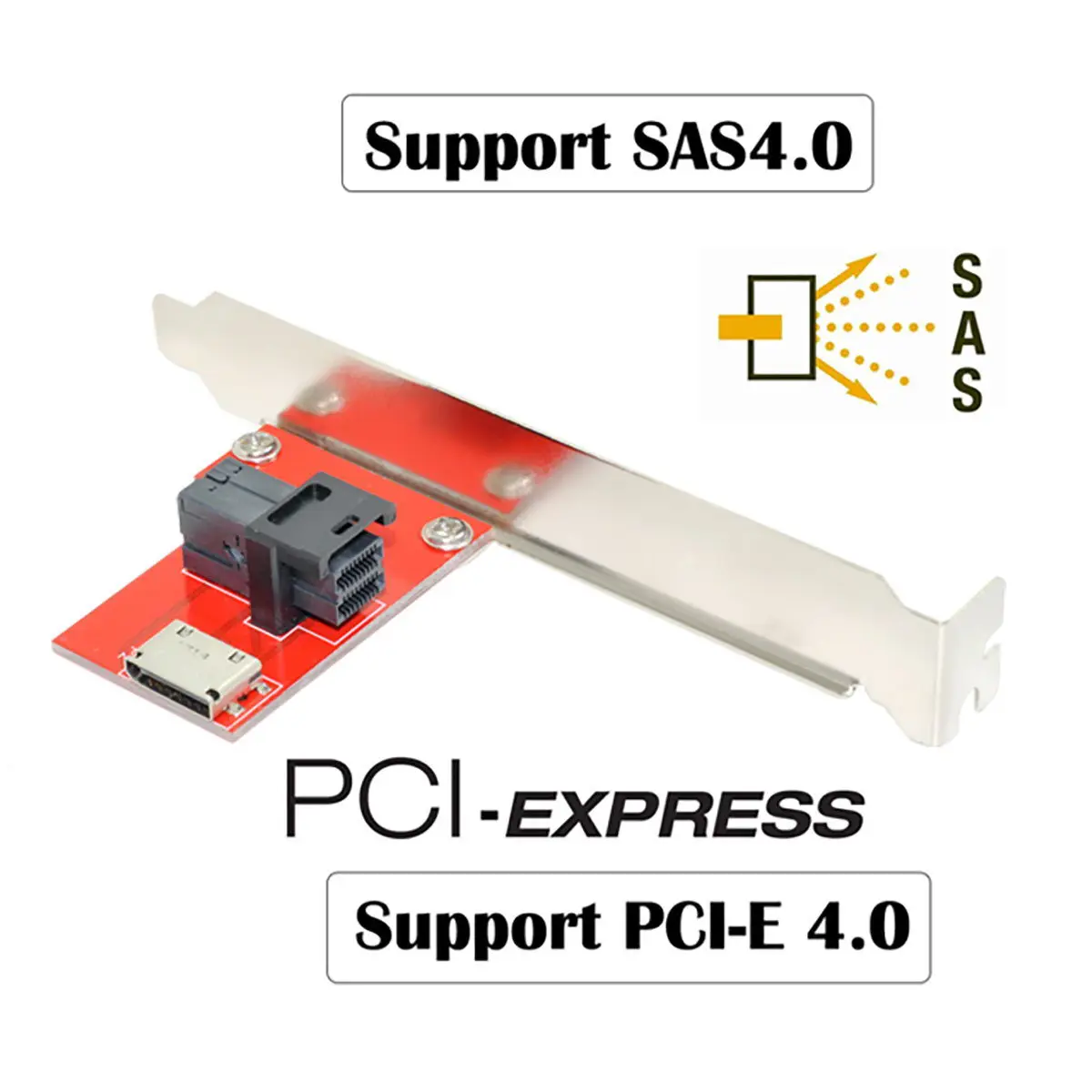 

Xiwai ChenYang CY Mini SAS HD SFF-8643 PCI-Express 4.0 to Oculink SFF-8611 SFF-8612 PCBA Female Adapter With Bracket