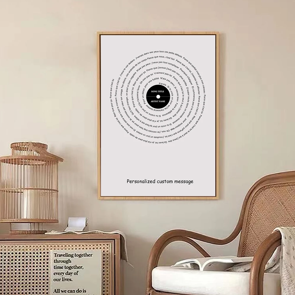 Изготовленная на заказ песня персонализированный музыкальный постер