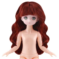 30cm bjd doll 16 anime face 3d eye muscle 23 joints long hair change makeup dres up diy play house girl gift kid fashion toys