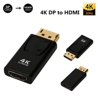 4k displayport to hdmi adapter converter display port male 1080p dp to hdmi female hd tv cable adapter video audio for pc tv